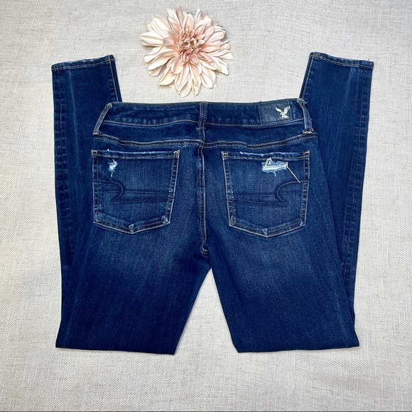 American Eagle Distressed Jeggings Skinny Jeans 4 - Picture 7 of 10